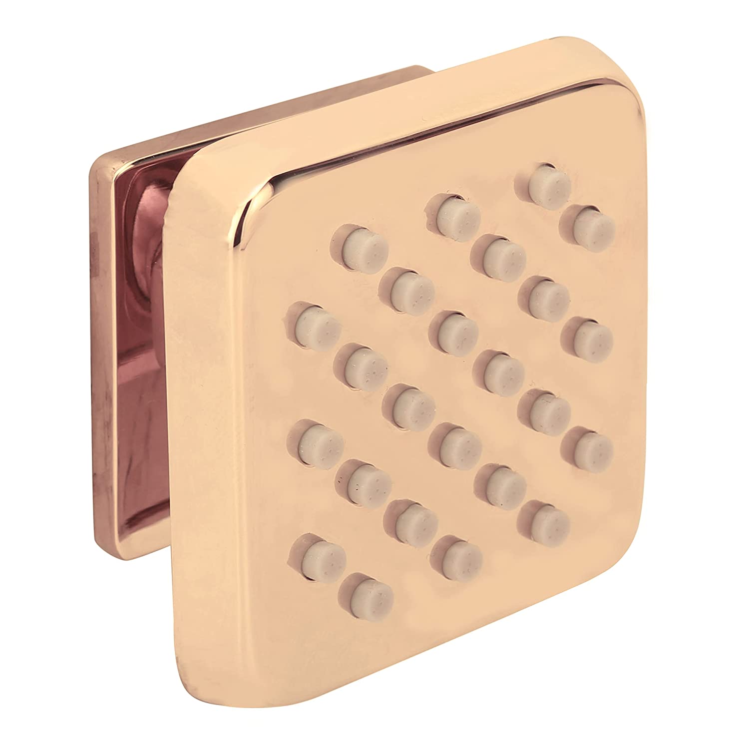 Aquieen Wall Mounted 3" Rain Body Shower Jets Brass (Square) (Rose Gold)