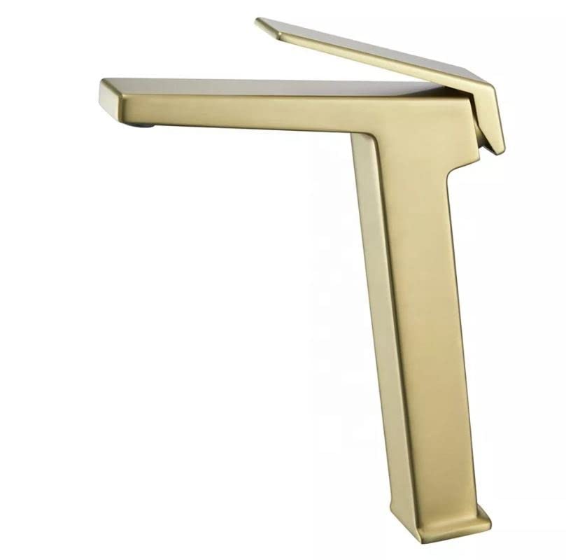 Aquieen Quadro Extended Body Basin Mixer with Provision for Hot & Cold Luxury Series (Gold)
