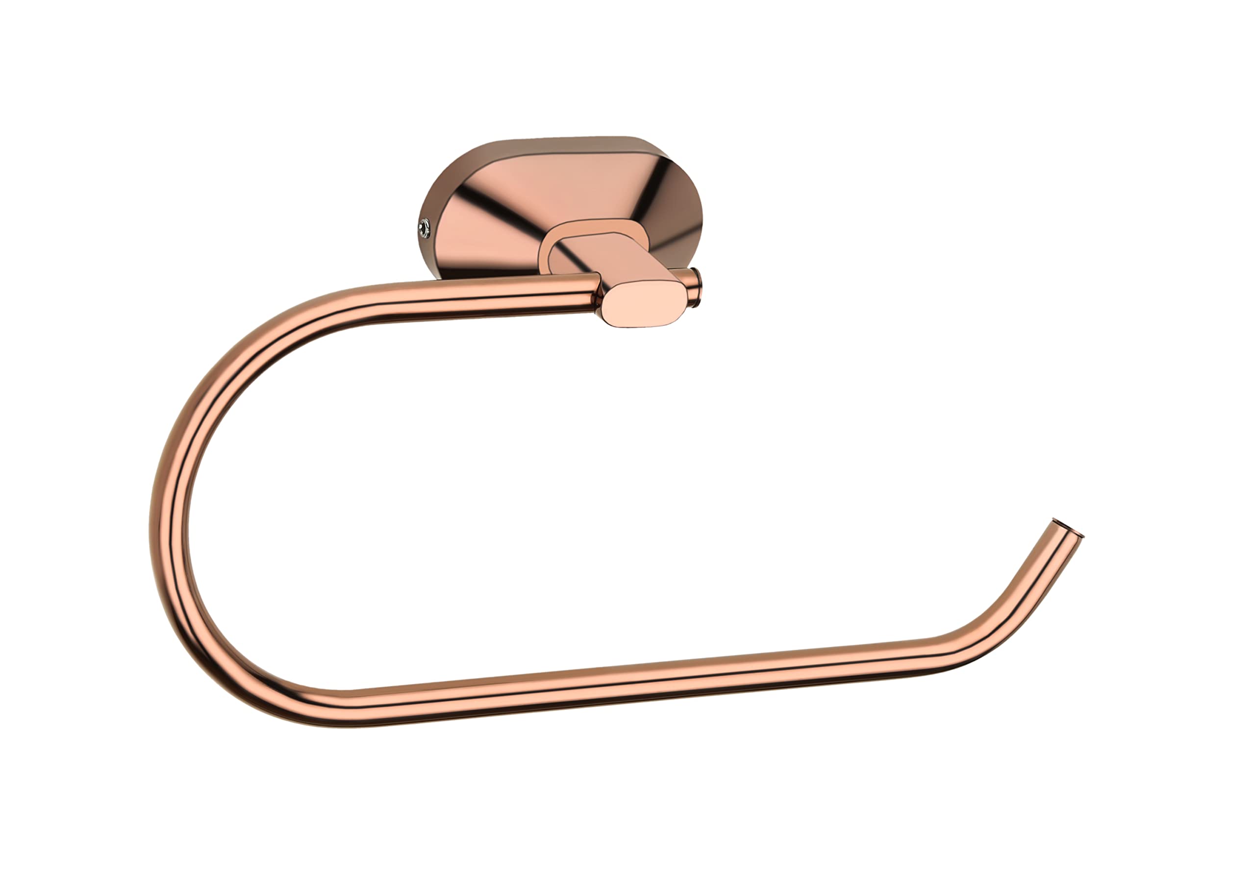 Aquieen Cuff Wall Mounted Towel Ring for Hand Towel (Grade AISI SS 304) (Rose Gold)