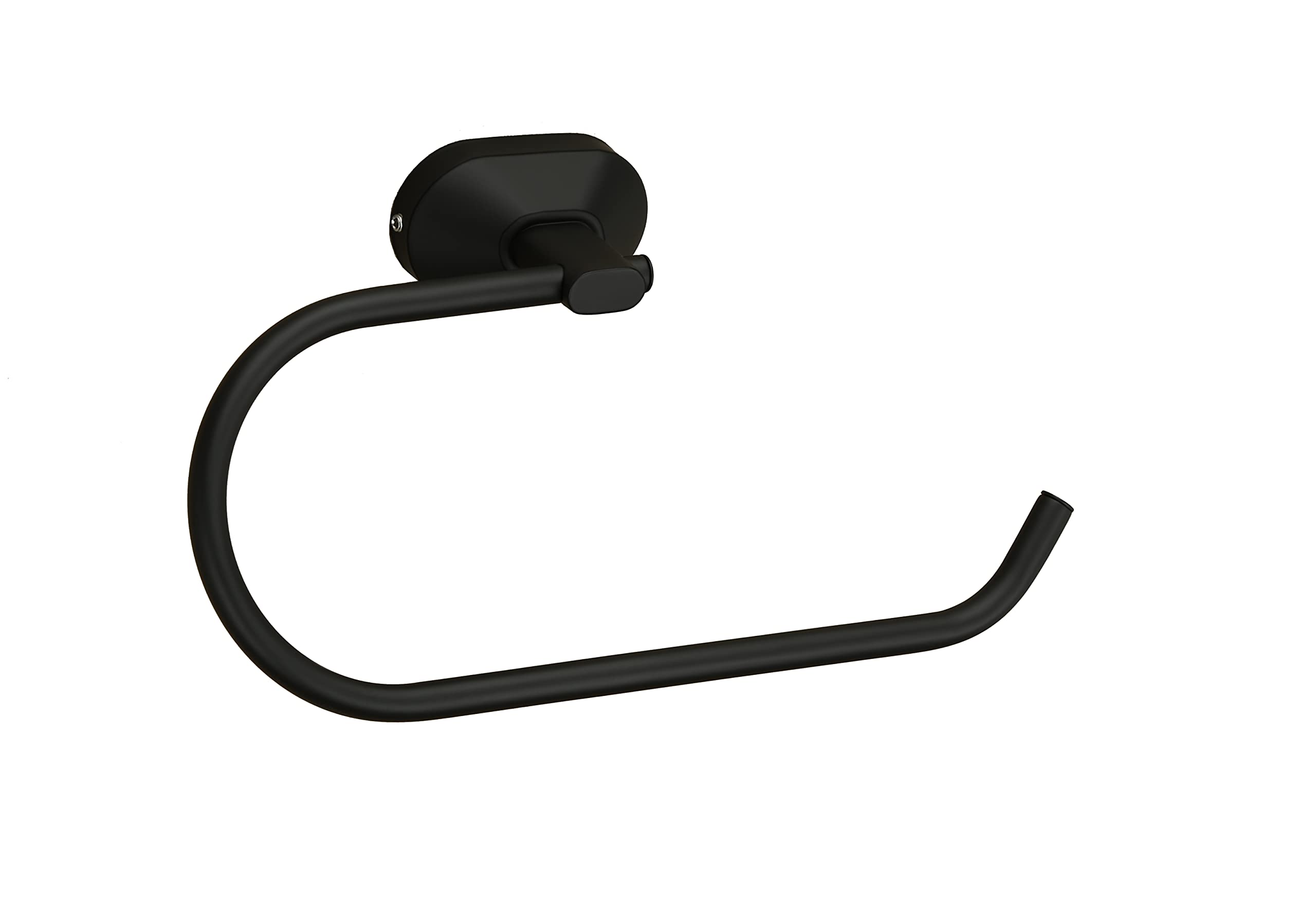 Aquieen Cuff Series Wall Mounted Towel Ring for Hand Towel SS 304 Matt Black