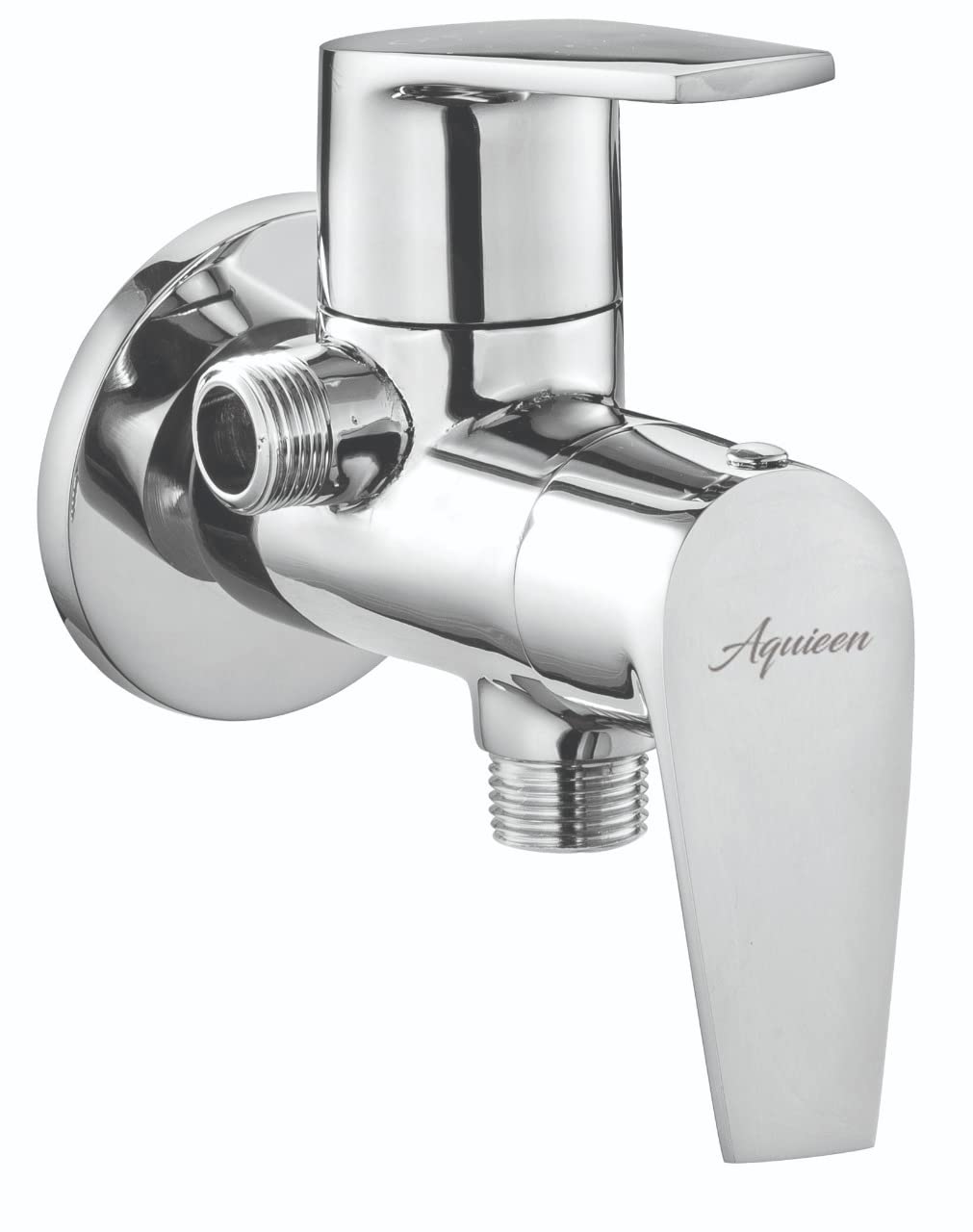 ?Aquieen Entice Brass Luxury Series 2 In 1 Angle Valve With Wall Flange Chrome