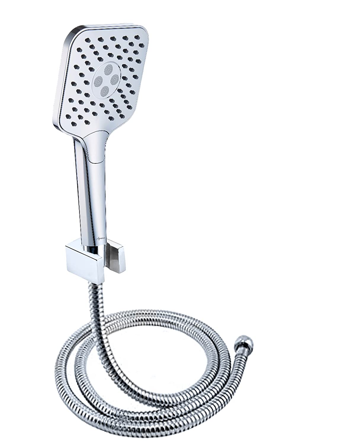 Aquieen ABS 3 Function Hand Shower Rain & Soft Spray with 1.5 mtr. Shower Tube & Hook Vero