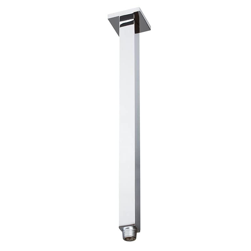 Aquieen Brass Ceiling Shower Arm Square with Flange (12")
