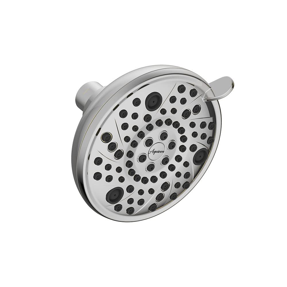 Aquieen Round 8 Function Water saving Mist & Rain Shower Head (5" Galaxy Shower Head)