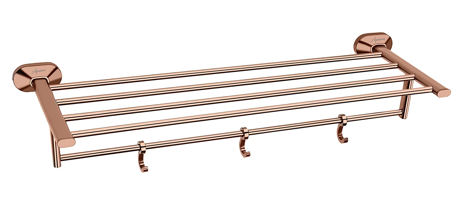 Aquieen Cuff Series Towel Rack 24" PVD Rose Gold Finish (SS 304) (Cuff Rose Gold)