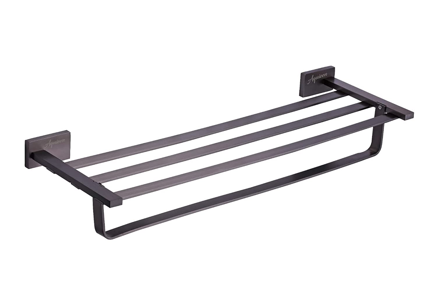 Aquieen Amarillo Brass Towel Rack 24" Matt Black Finish (Brass)