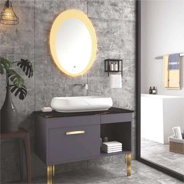 Aquieen Bathroom Floor Mounted Basin with Cabinet (8602)