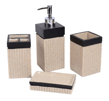 Bath Set - Govida Beige Brown