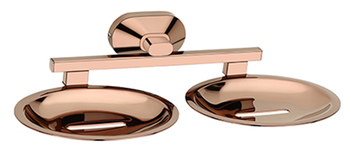 Aquieen Wall Mounted Cuff Series 2 in 1 PVD Soap Dish Grade AISI SS 304 Double Compel (Cuff - Rose Gold)