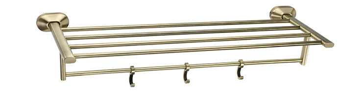 Aquieen Cuff Series Towel Rack 24" PVD Gold Finish (SS 304) (Cuff Antique Brass)