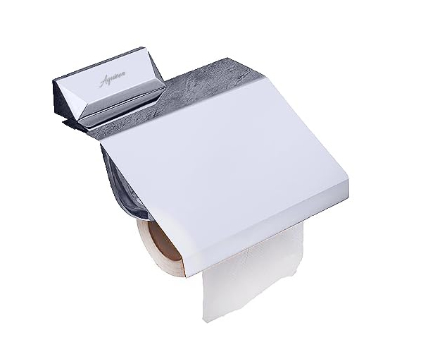 Zura Wall Mounted Toilet Paper Holder With Flap (Chrome)