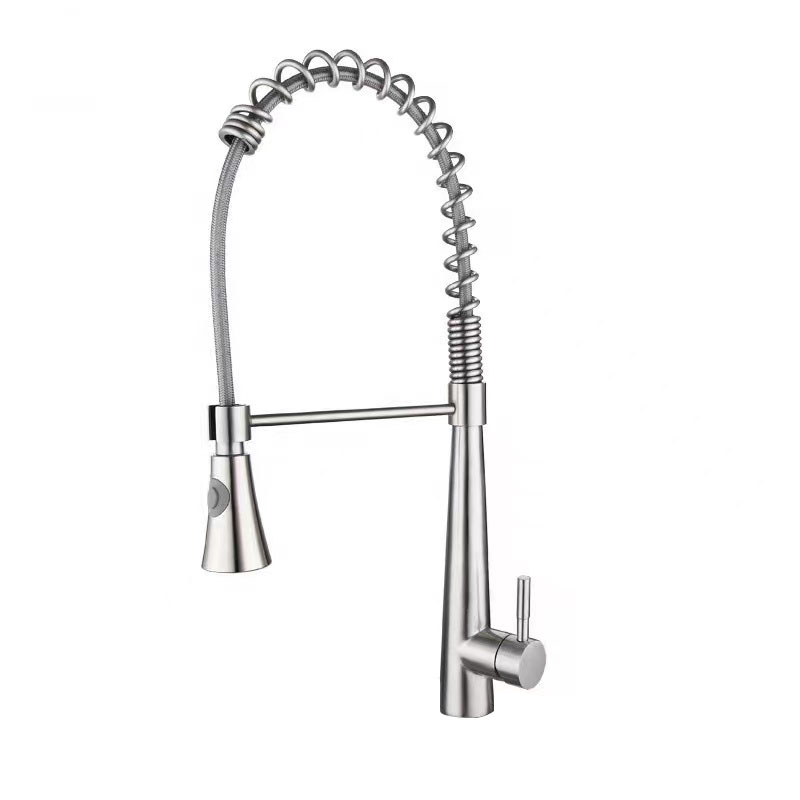 Aquieen Table Mounted Spring Style - Kitchen Sink Mixer with spout (Crest - Chrome)