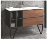 Aquieen Bathroom Floor Mounted Basin with Cabinet (8605)