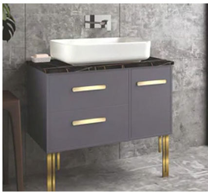 Aquieen Bathroom Floor Mounted Basin with Cabinet (8607)