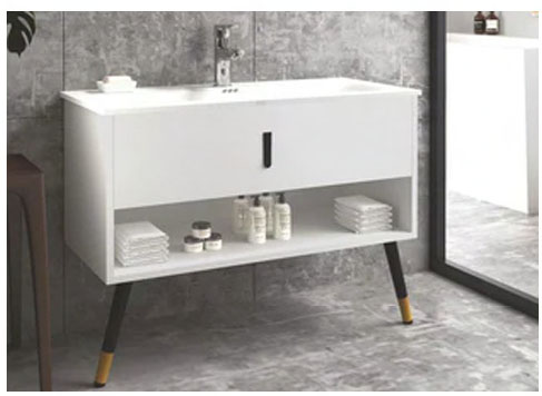 Aquieen Bathroom Floor Mounted Basin with Cabinet (8603)