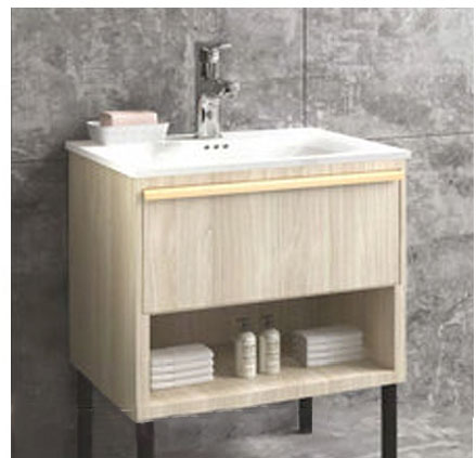 Aquieen Bathroom Floor Mounted Basin with Cabinet (8611)