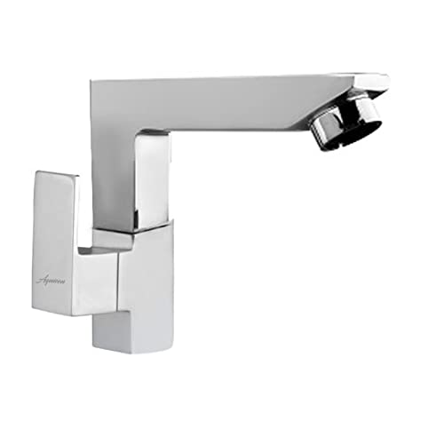 Aquieen Kubix Swan Neck Wash Basin Cold Water Tap (Swan Neck - Chrome)