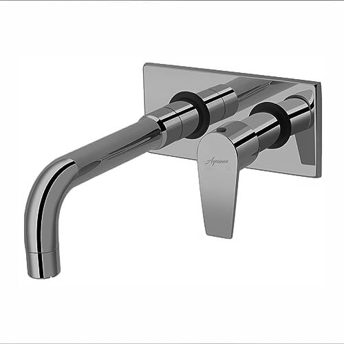 Aquieen Luxury Series Wall Mounted Basin Tap Mixer with Provision for Hot & Cold Water (Entice - Chrome)