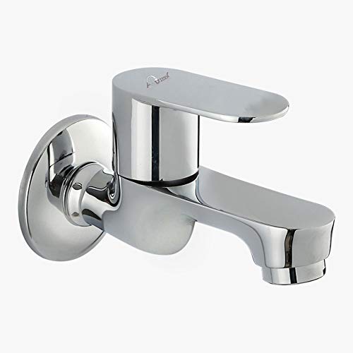 Aquieen Cuff Series Wall Mounted Short Body Bib Cock with wall Flange ( Bib Ccok -Chrome)