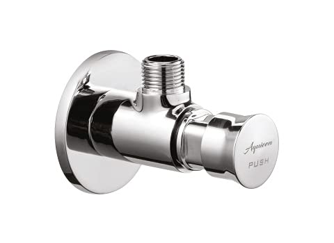 Aquieen Pressmatic Angle Valve Magnetic Technology for Urinal with Wall Flange Collection (Pressmatic Auto Closing Angle Valve - Chrome)