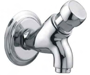 Aquieen Pressmatic Bib Cock for Urinal with Wall Flange Collection ( Pressmaitic Bib Cock - Chrome)