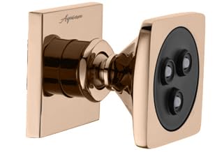 Aquieen Wall Mounted 3" Rain Body Shower Jets Brass ( Wave Body Jet Square - Rose Gold)