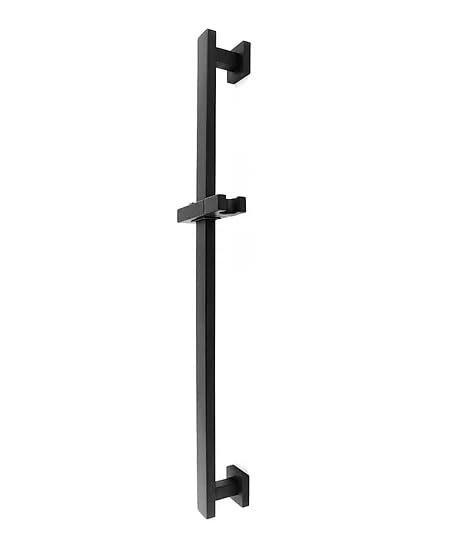 Aquieen Square Shower Sliding Rail, Shower Rod Variable with Height and Angle Adjustable Mounting Brackets Suitable for 1/2 G Connector, 660 mm Square Sliding Rail