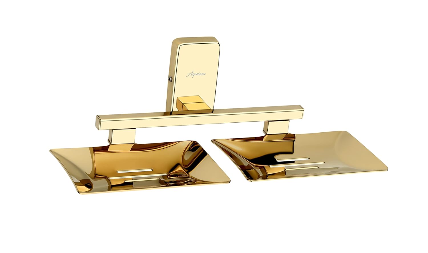 Aquieen Wall Mounted 2 in 1 PVD Soap Dish (Grade AISI SS 304) (Double Compel) (Gold)